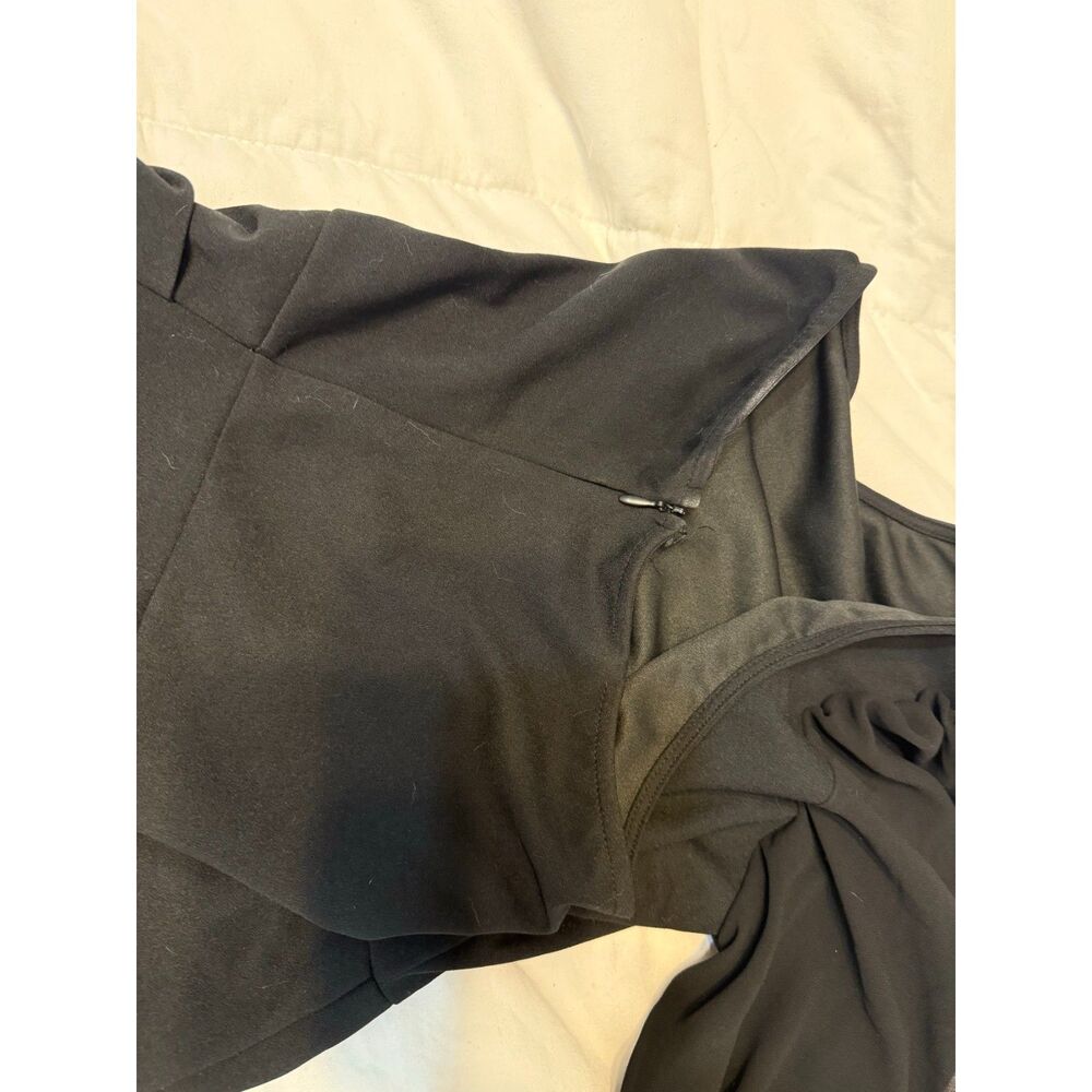 SHEIN Black One Shoulder Chiffon Sleeve Dress L Gently Used Cocktail Minimal